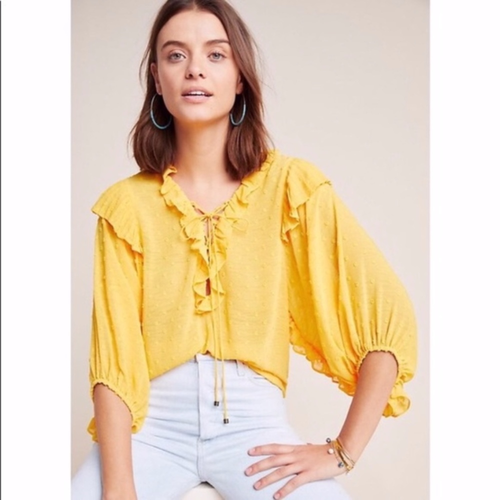 Anthropologie Haida Peasant Top Blouse - Picture 6 of 8